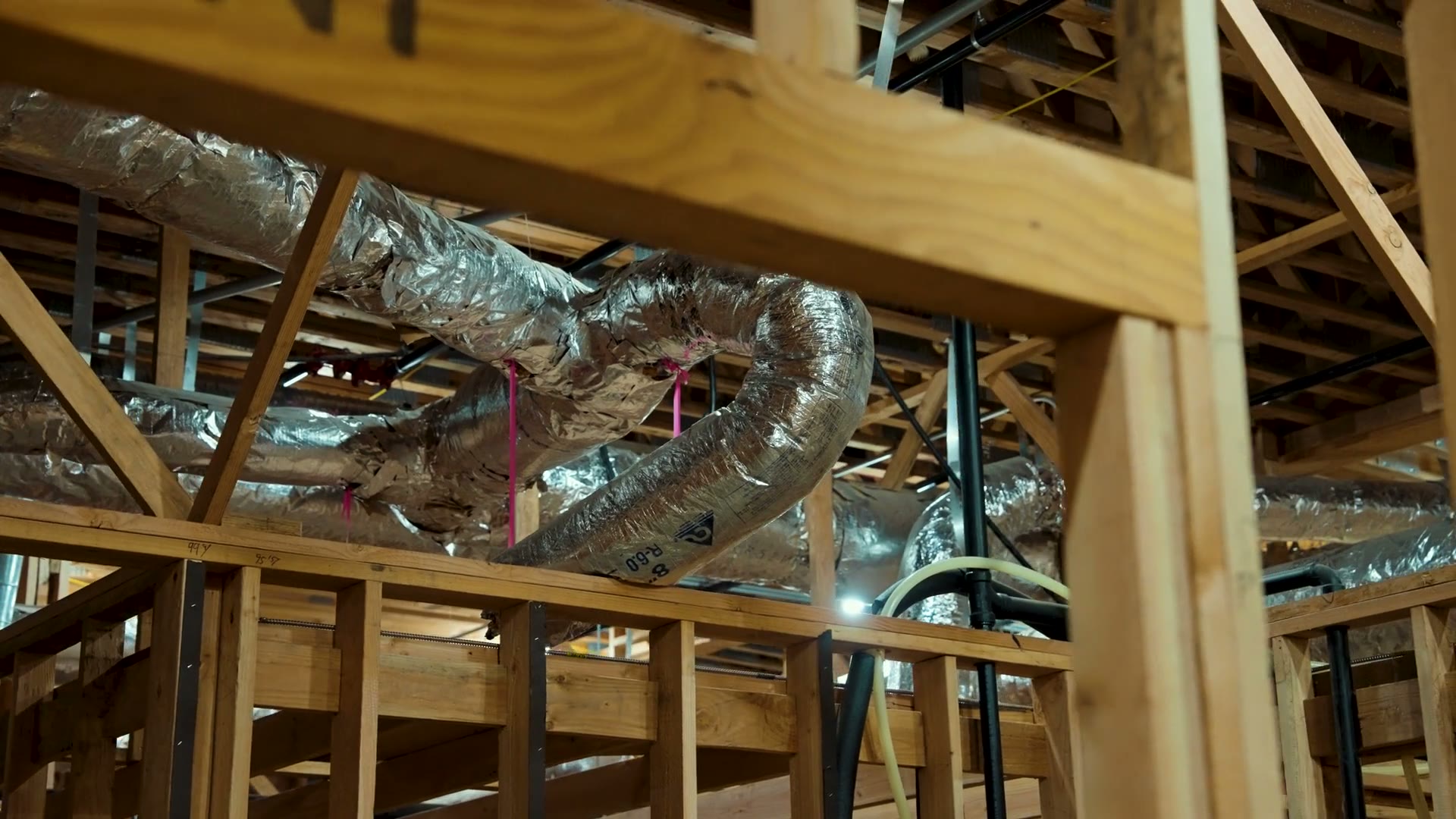 Interior ductwork and HVAC system detail for Brewer HVAC guides