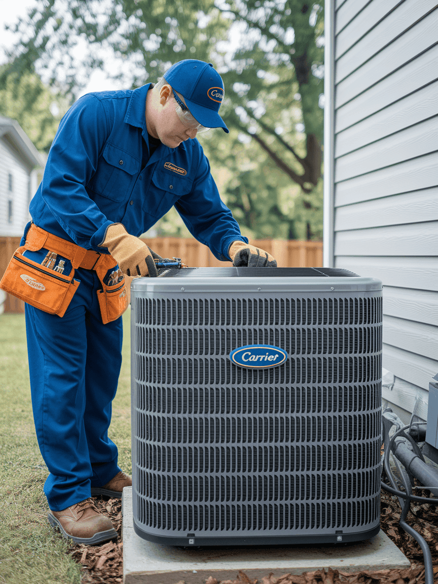 carrier technician air conditioning installation