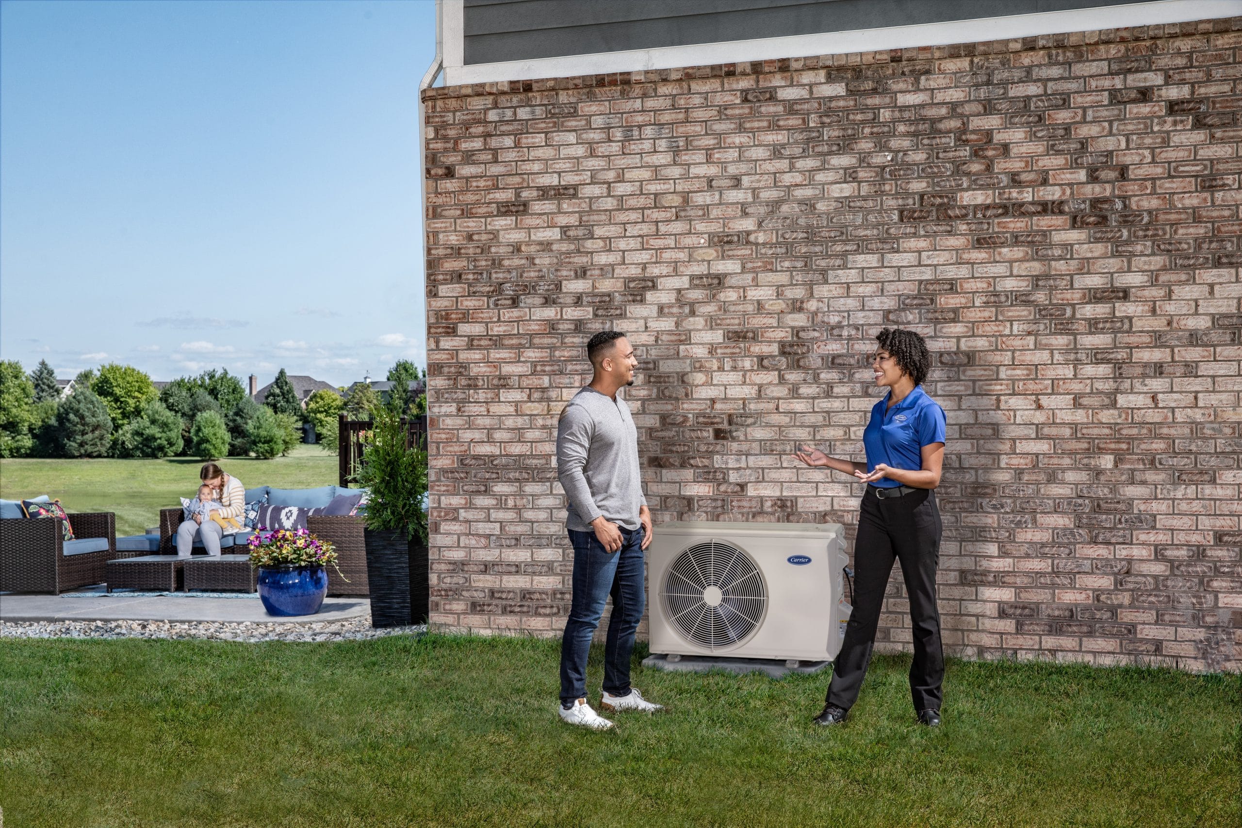 Dealer With Homeowner Outside