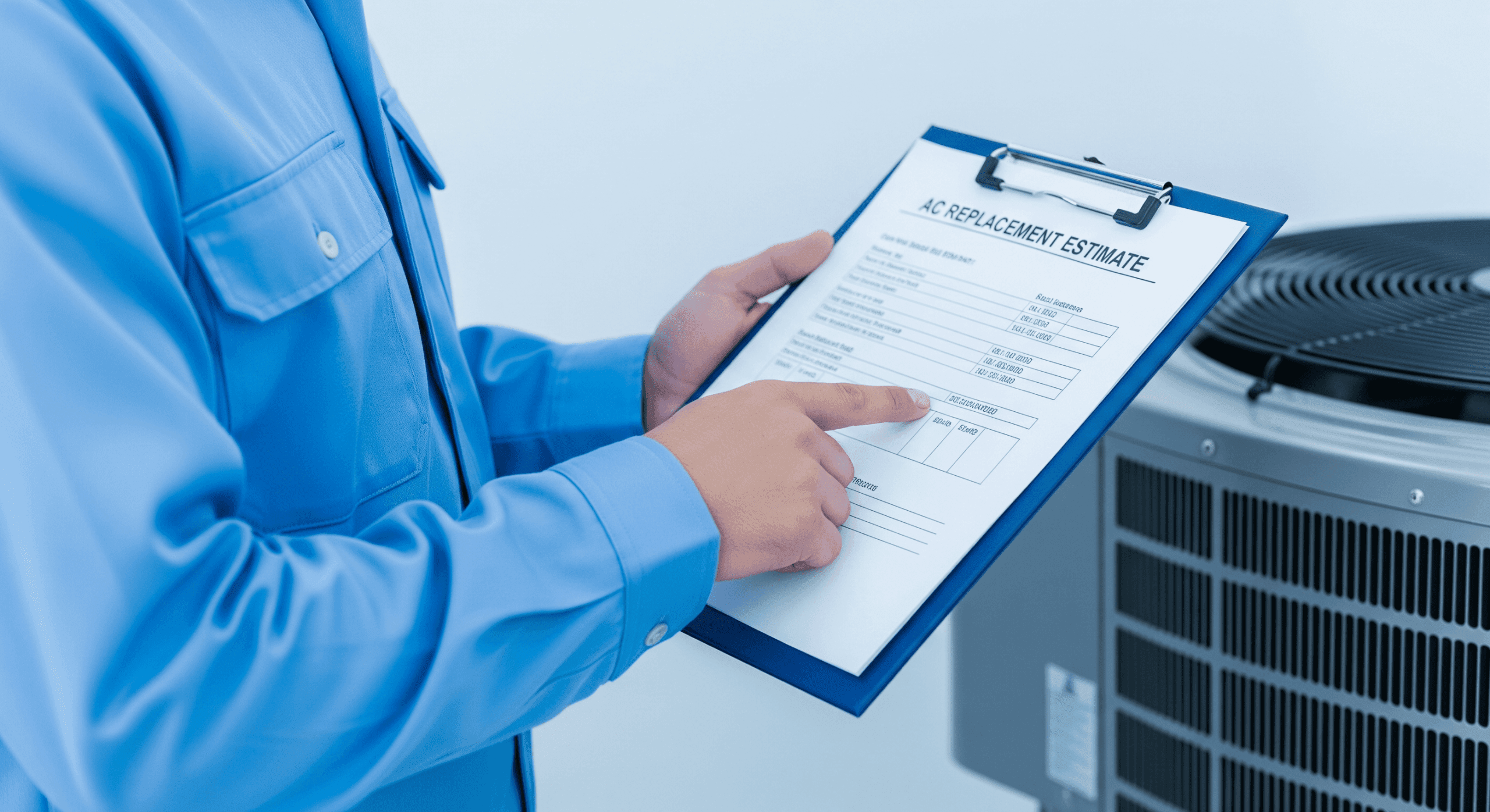 AC unit replacement estimate for financing a new air conditioning system